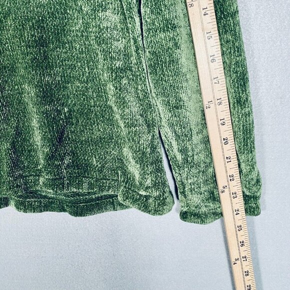 Vintage Ani Barrie Sweater Womens M Green Button Up Cardigan Fuzzy - Picture 11 of 12